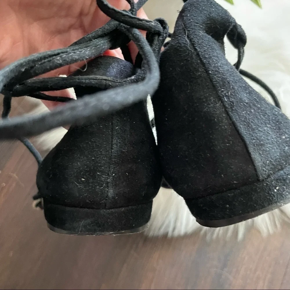 Gianna Lamberti black Suede Lace up flats